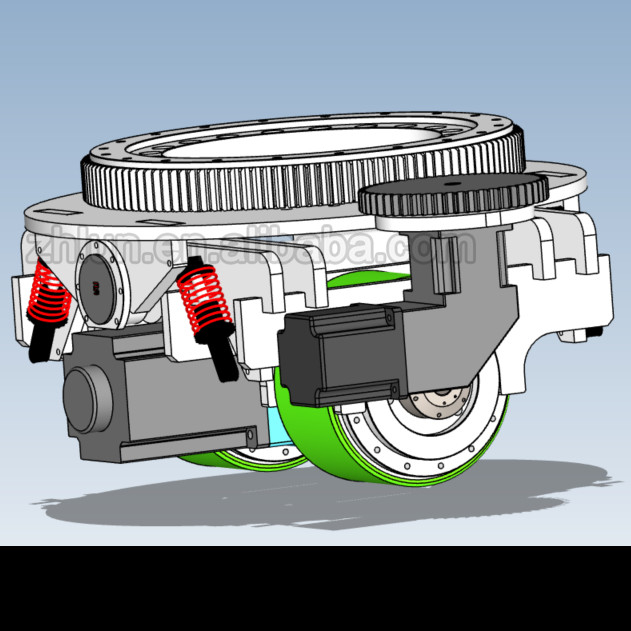 ZL-484 10T ชุดขับเคลื่อน AGV สำหรับงานหนัก DC / AC Motor Wheel Assembly