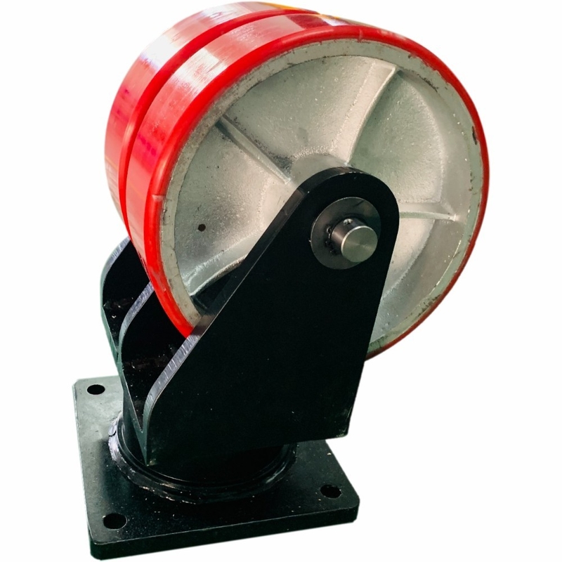 AGV Heavy Duty Industrial Casters Truck 2000kg Load PU 5 Inch Heavy Duty Swivel Casters